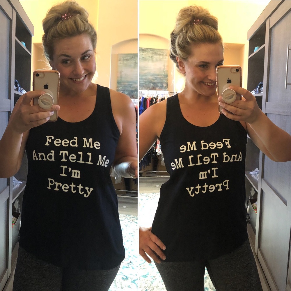 Last 1! SMALL Feed me and tell me I'm pretty Tank - Picture 2 of 2